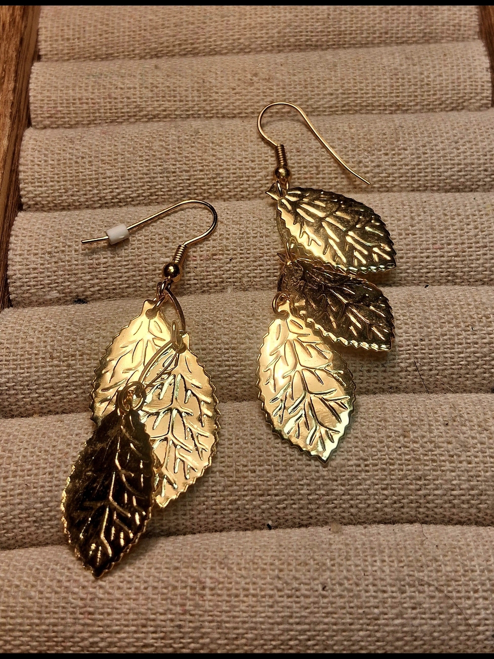 Gold Leaf Dangle Earrings - Elegant Women Jewelry